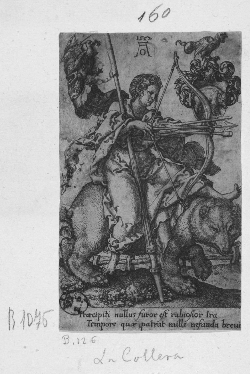 Ira, Ira (stampa smarginata, serie) di Aldegrever Heinrich (metà sec. XVI)