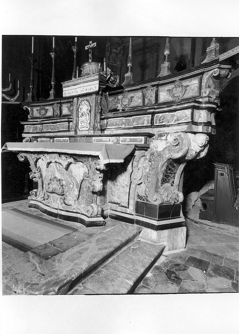 altare maggiore, opera isolata - ambito ligure-piemontese (secondo quarto sec. XVIII)