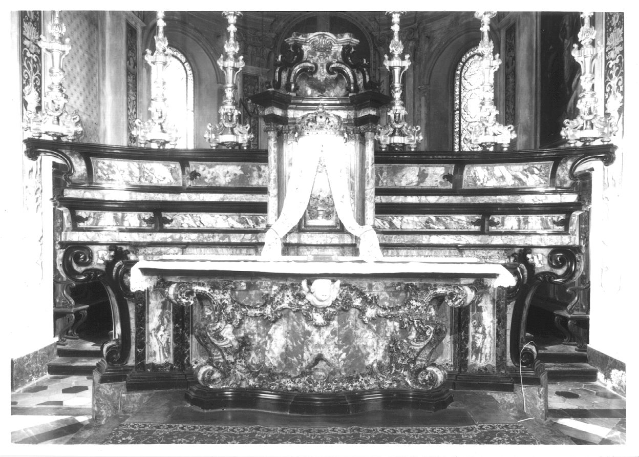 altare maggiore, insieme di Pelagatta Giacomo, Pelagatta Antonio (terzo quarto sec. XVIII)