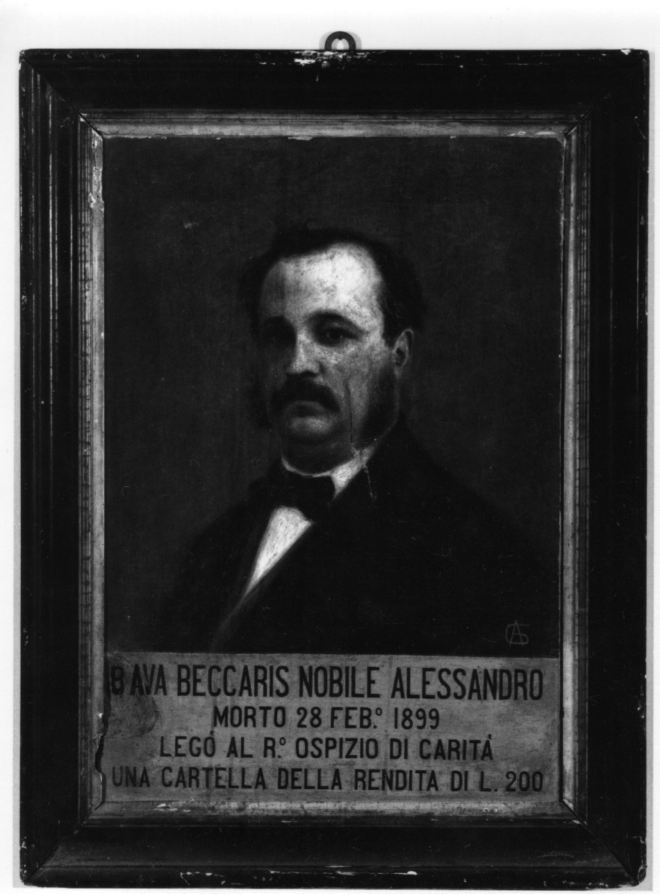 RITRATTO DI ALESSANDRO BAVA BECCARIS (dipinto, opera isolata) - ambito piemontese (fine/ inizio secc. XIX/ XX)