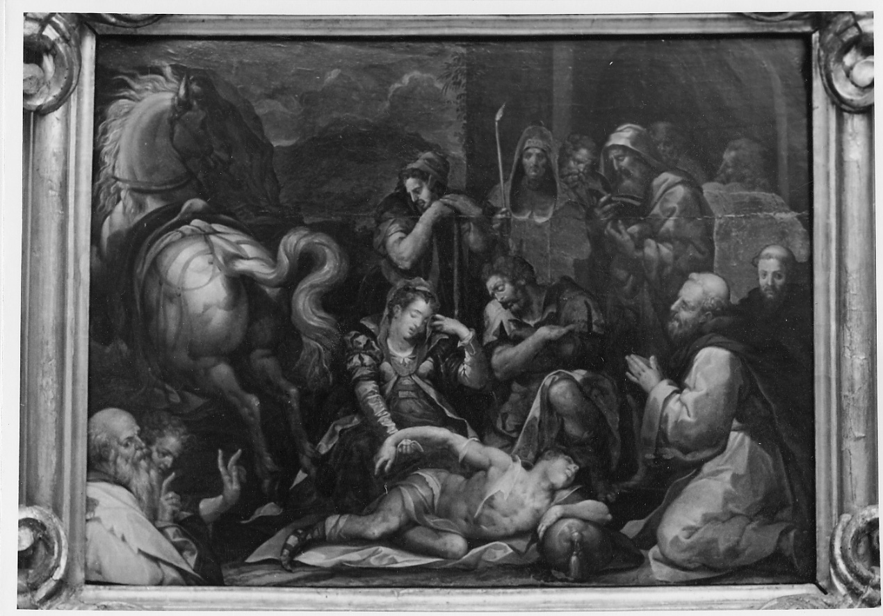 San Domenico resuscita Napoleone Orsini (dipinto, opera isolata) di Vasari Giorgio, Morandini Francesco detto Poppi (terzo quarto sec. XVI)