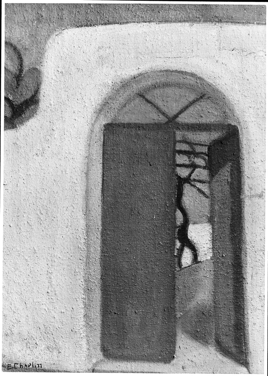 La porta blu, paesaggio di Anacapri (dipinto) di Chaplin Elisabeth (sec. XX)