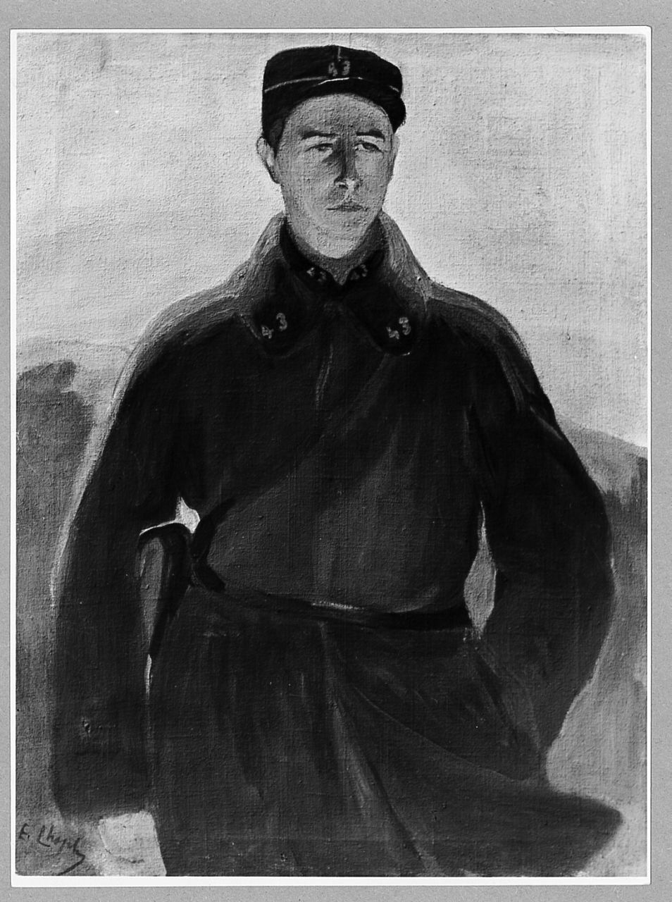 ritratto del fratello soldato di Elisabeth Chaplin (dipinto) di Chaplin Elisabeth (sec. XX)