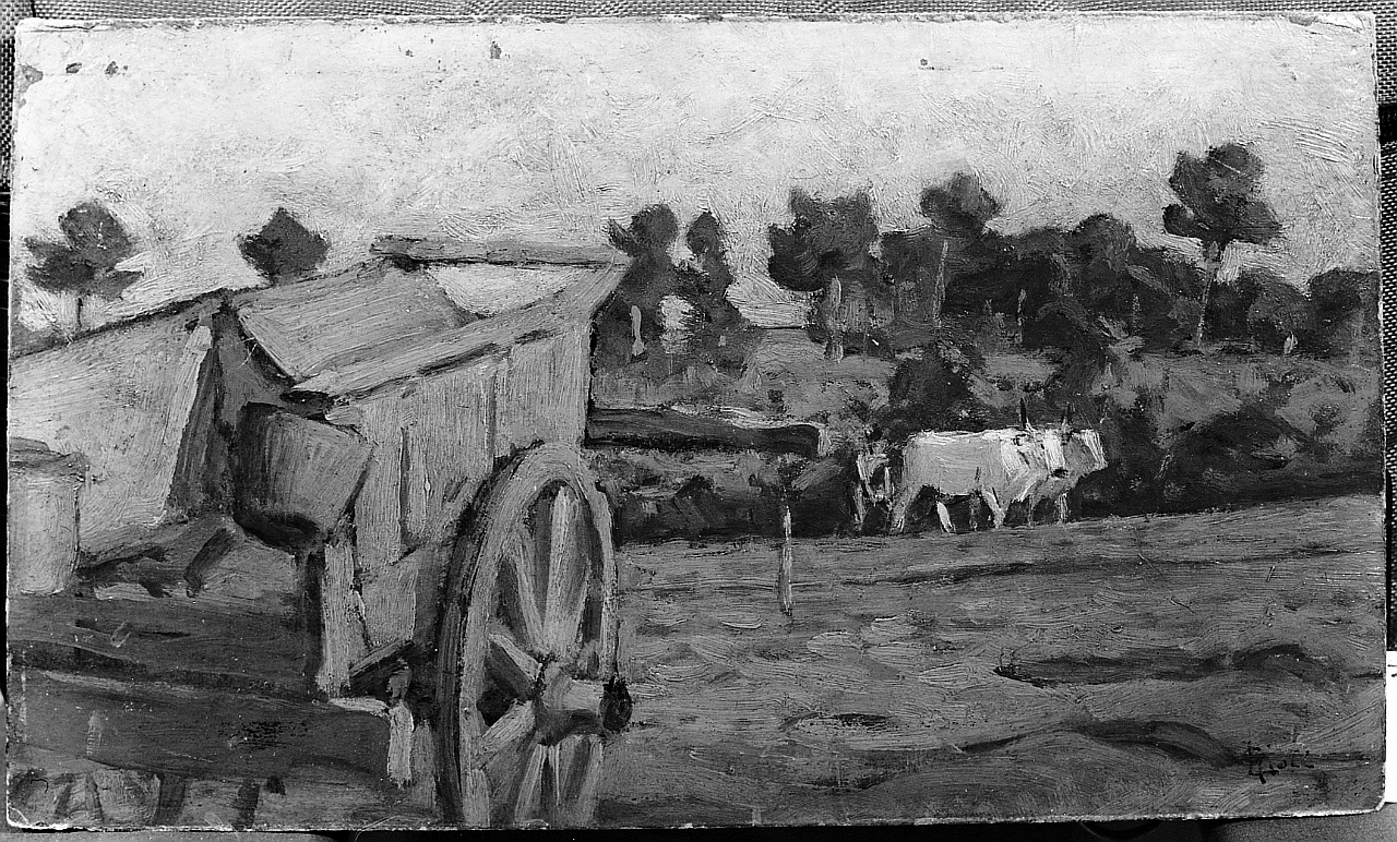 scena campestre (dipinto) di Gioli Luigi (sec. XX)
