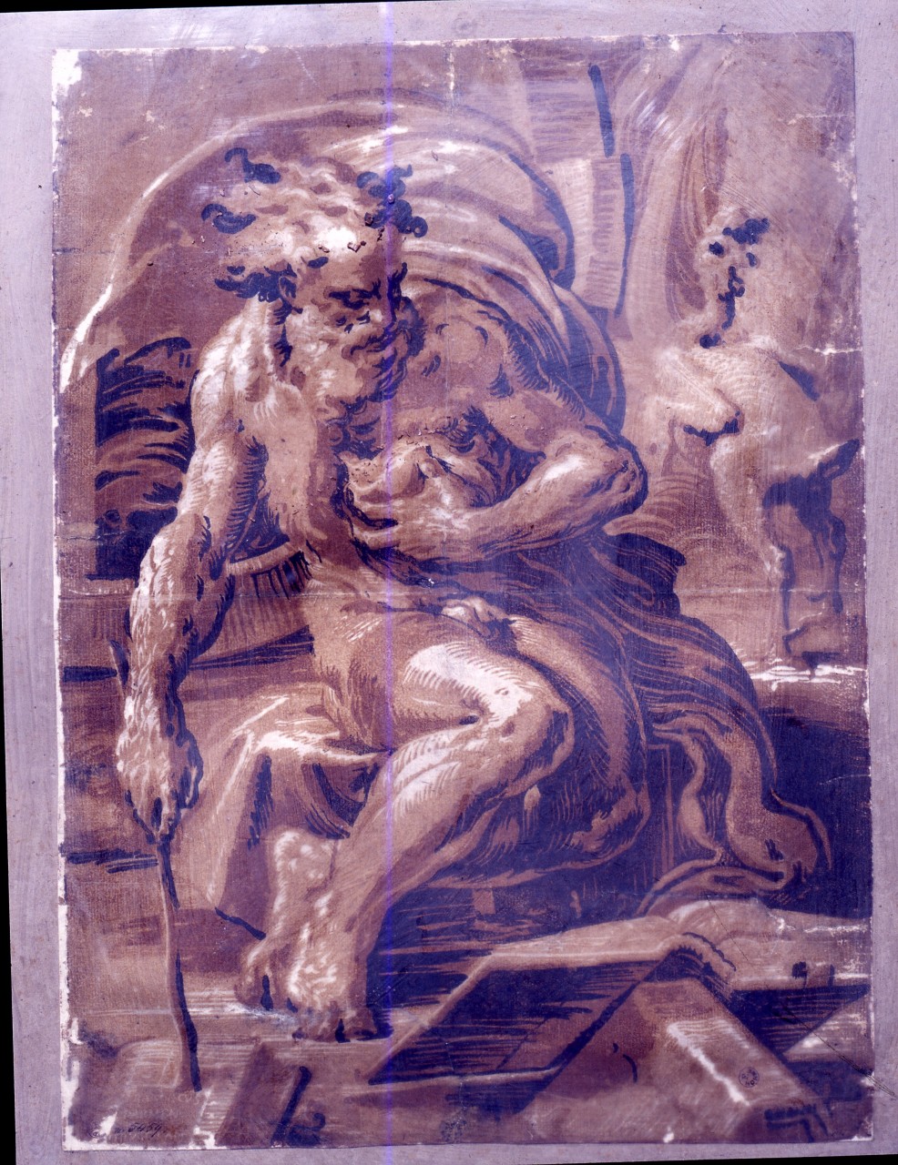 Diogene (stampa) di Mazzola Francesco detto Parmigianino (sec. XVI)