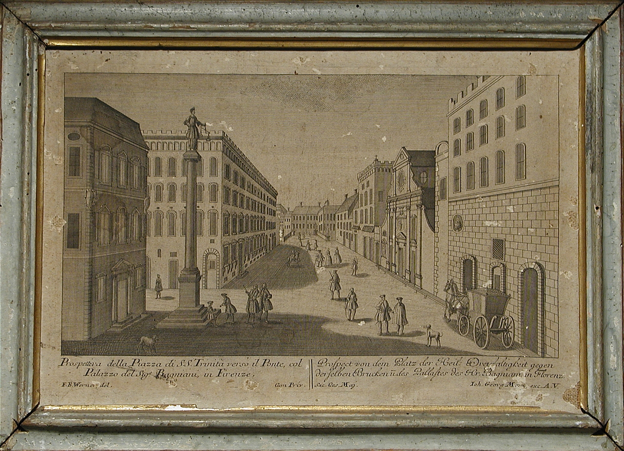 vedute di Firenze (stampa, serie) di Werner Friederich Bernard de, Merz Johann Georg (sec. XVIII)