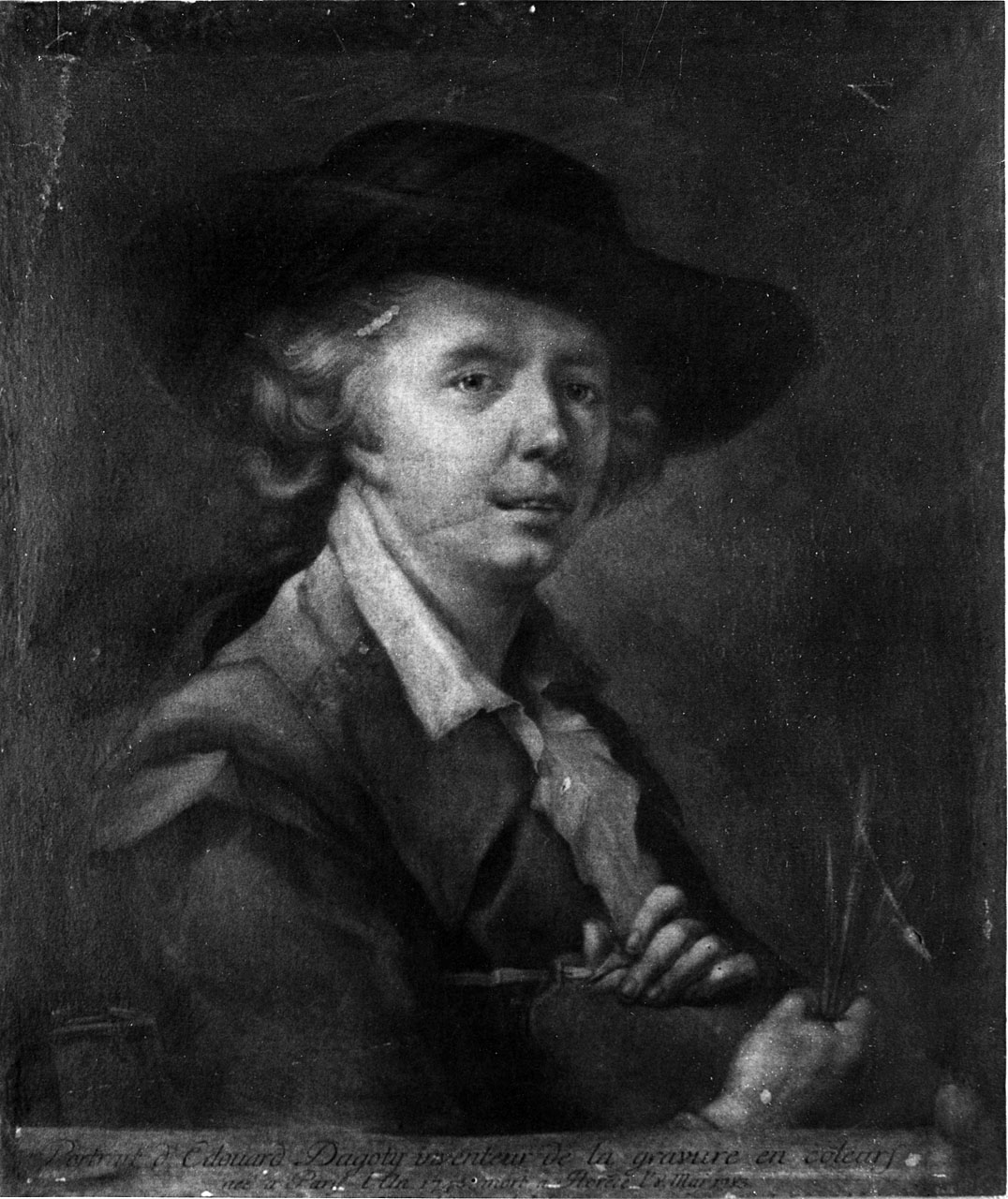 ritratto di Edouard Gautier-Dagoty (stampa) di Lasinio Carlo (sec. XVIII)