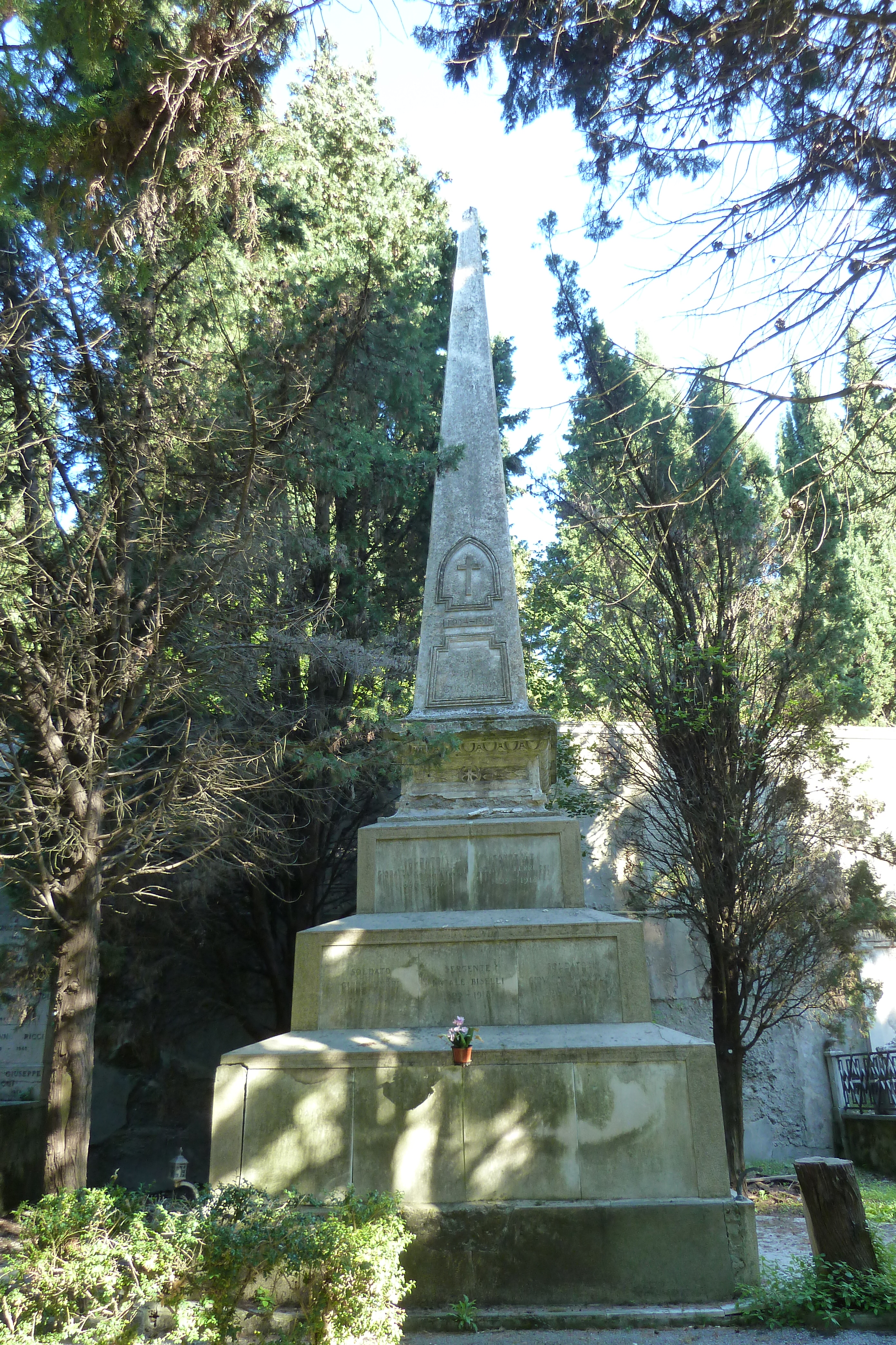 soggetto assente (monumento ai caduti - ad obelisco, opera isolata) - ambito genovese (prima metà XX)