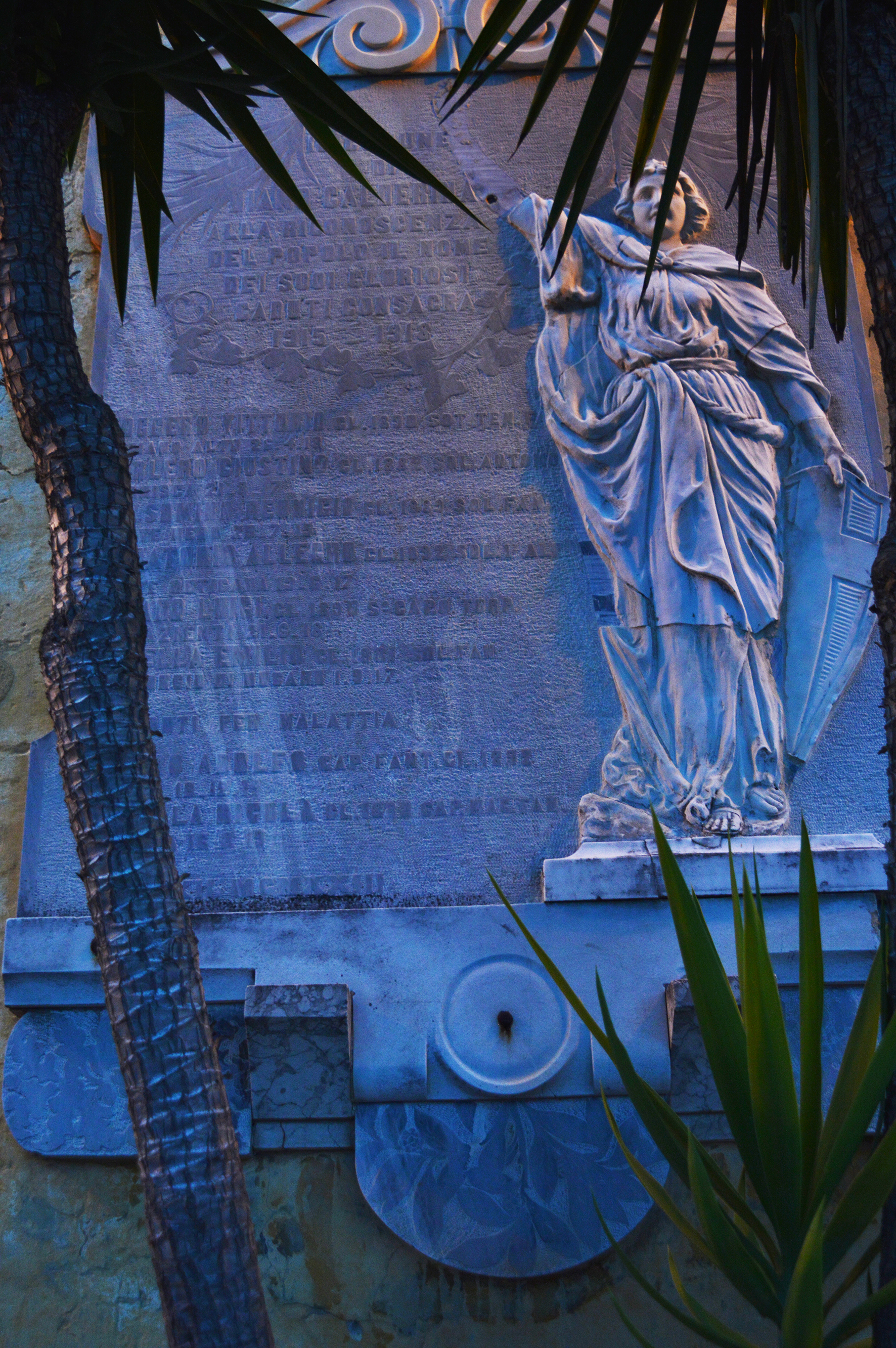 personificazione della Patria (monumento ai caduti - a lapide) - ambito ligure (primo quarto XX)