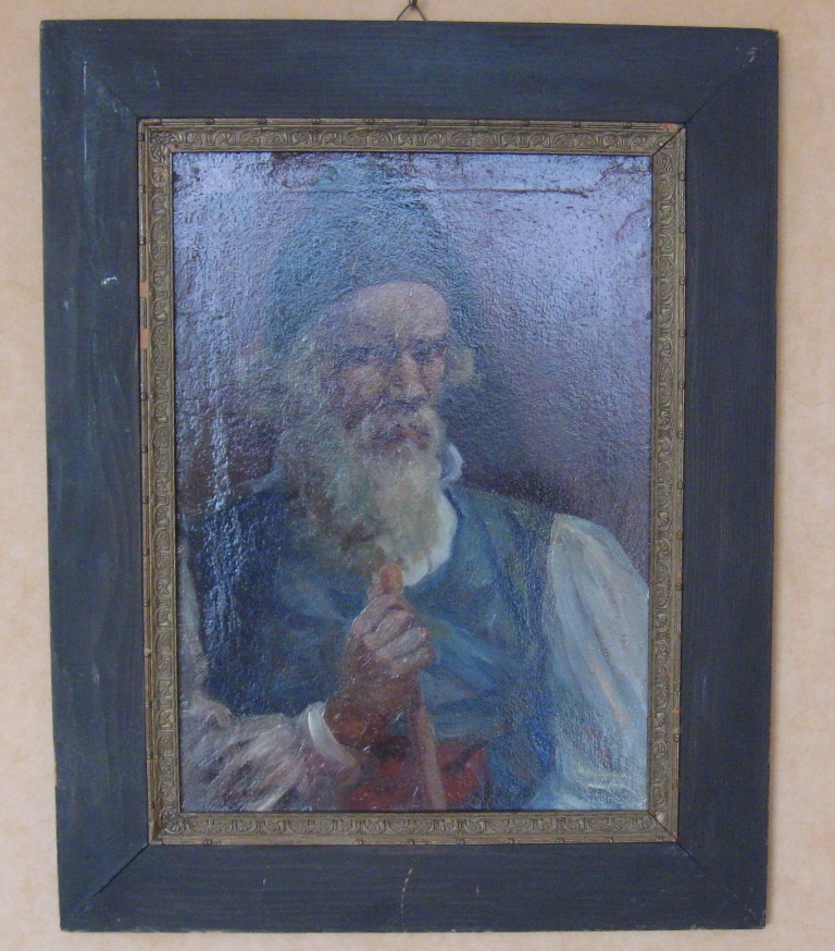 Vecchio barbaricino, ritratto di figura maschile (dipinto) di Ballero Antonio (sec. XX)