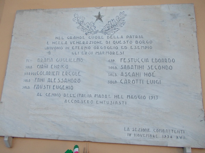 Lapide commemorativa ai caduti - ambito Italia centrale (sec. XX)