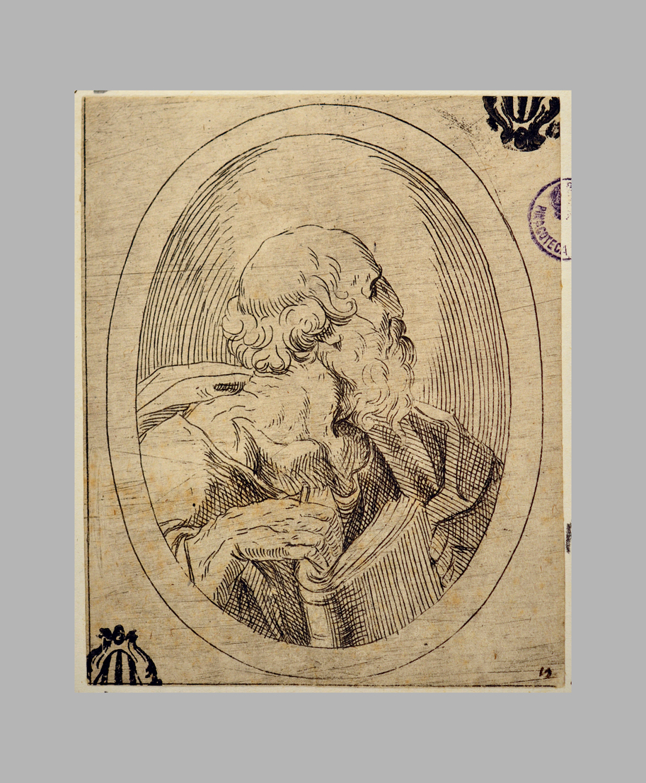 Santo apostolo (stampa smarginata) di Reni Guido (scuola) (prima metà sec. XVII)
