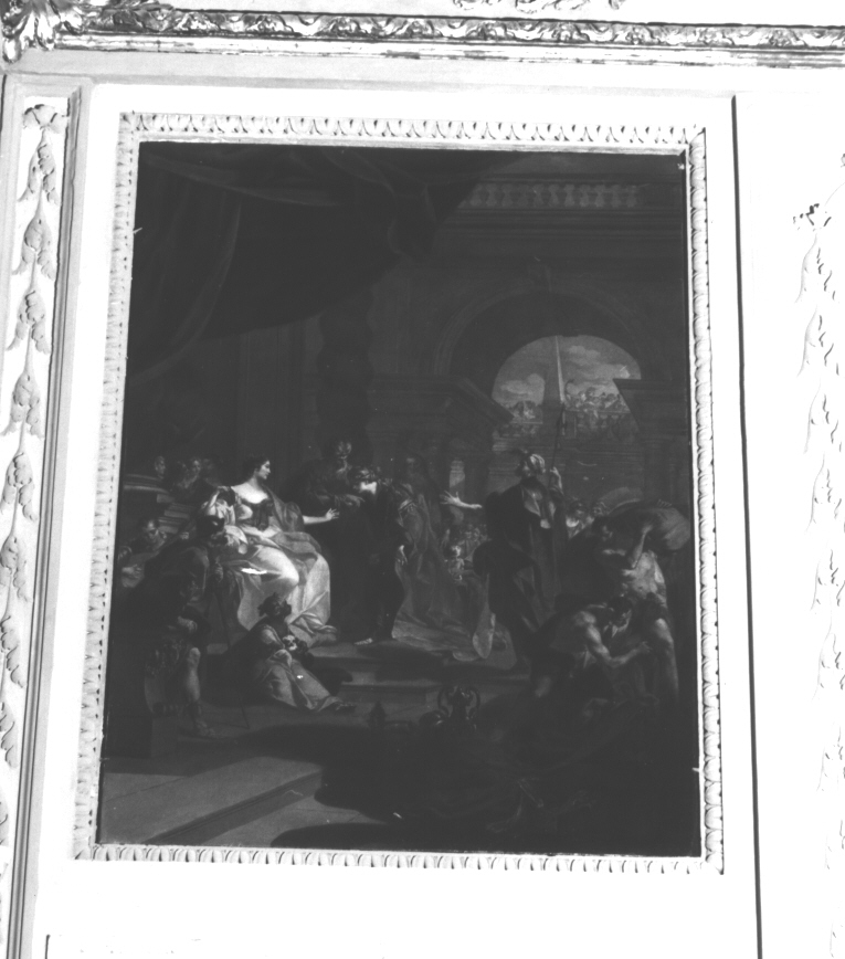 Incontro tra Alessandro e Roxana, Incontro tra Alessandro e Roxana (dipinto, opera isolata) di Beaumont Claudio Francesco (attribuito) (secondo quarto sec. XVIII)