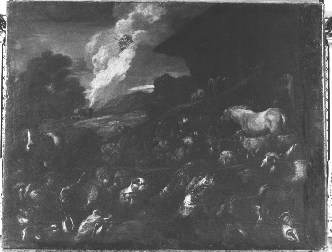Ingresso degli animali nell'arca, Ingresso degli animali nell'arca (dipinto, opera isolata) di Castiglione Giovanni Benedetto detto Grechetto (attribuito) (secondo quarto sec. XVII)