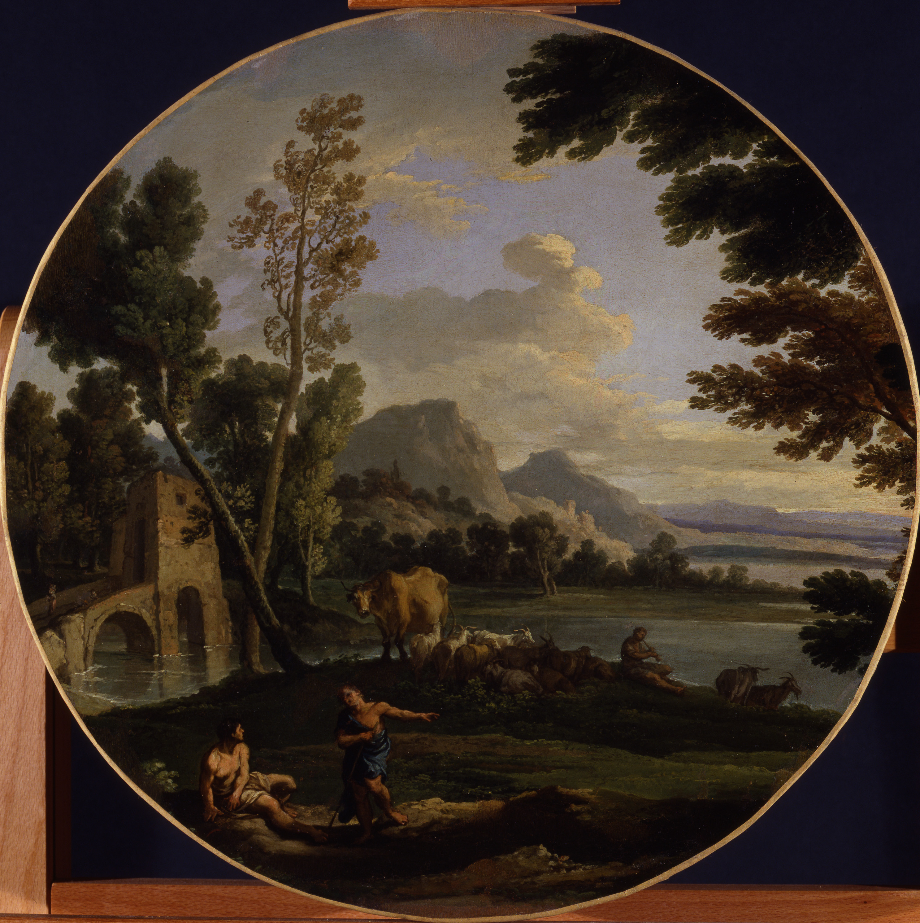 Paesaggio con scena pastorale, Paesaggio (dipinto, serie) di Locatelli Andrea (prima metà sec. XVIII)