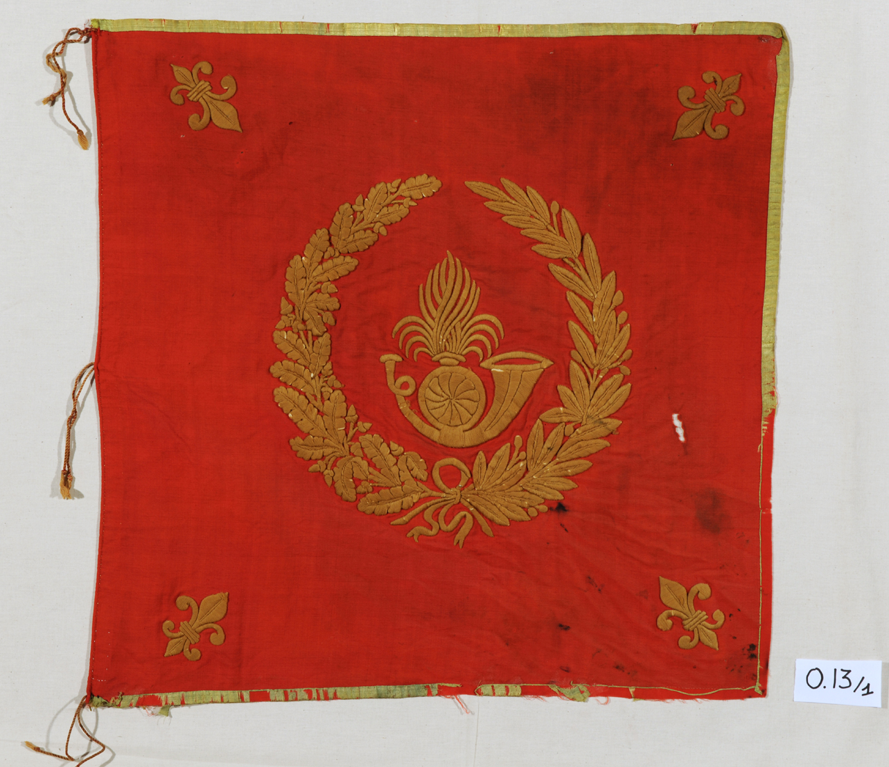 soggetto assente (bandiera) - manifattura dell'Italia meridoniale (terzo quarto sec. XIX)