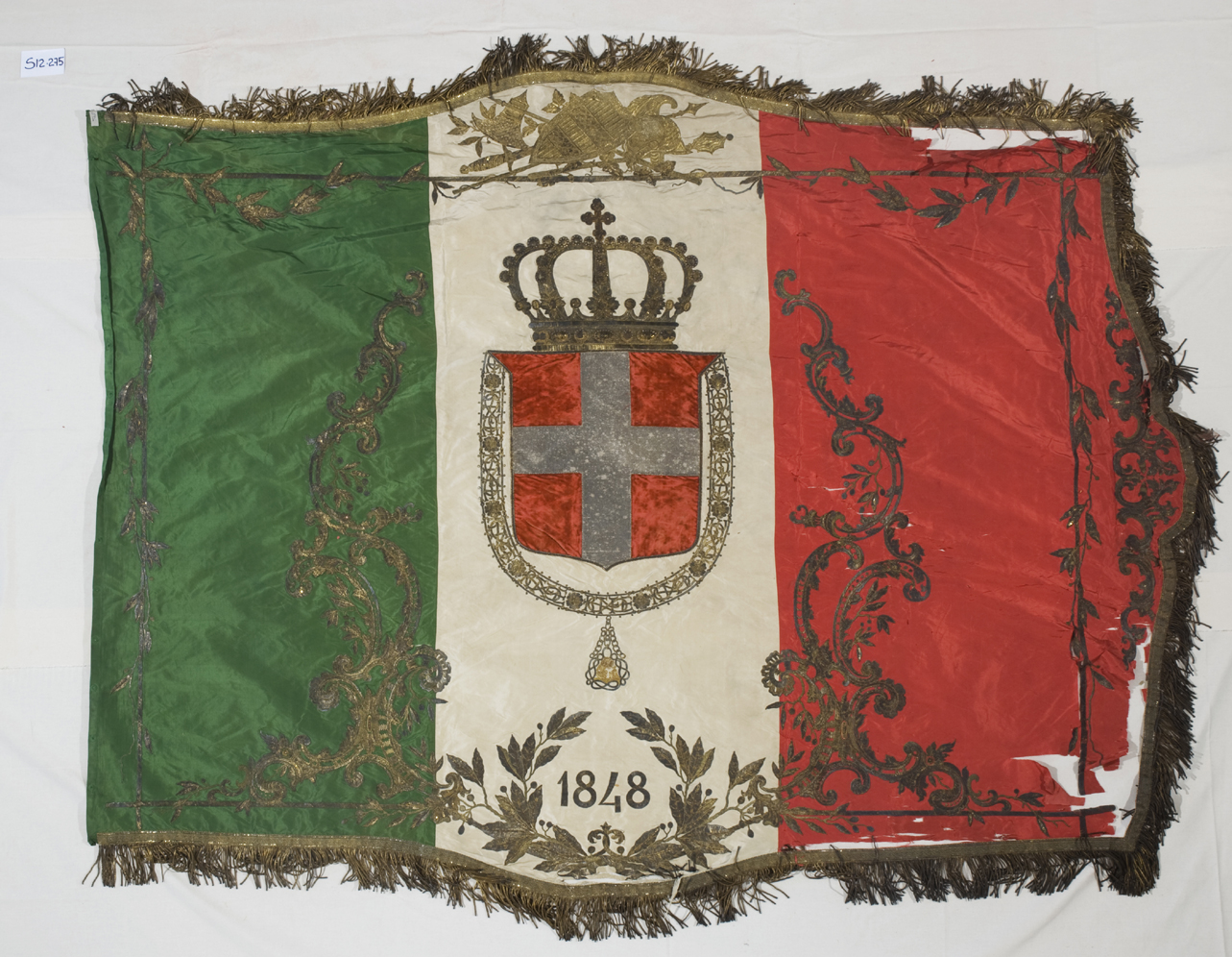soggetto assente (bandiera) - manifattura milanese (metà sec. XIX)