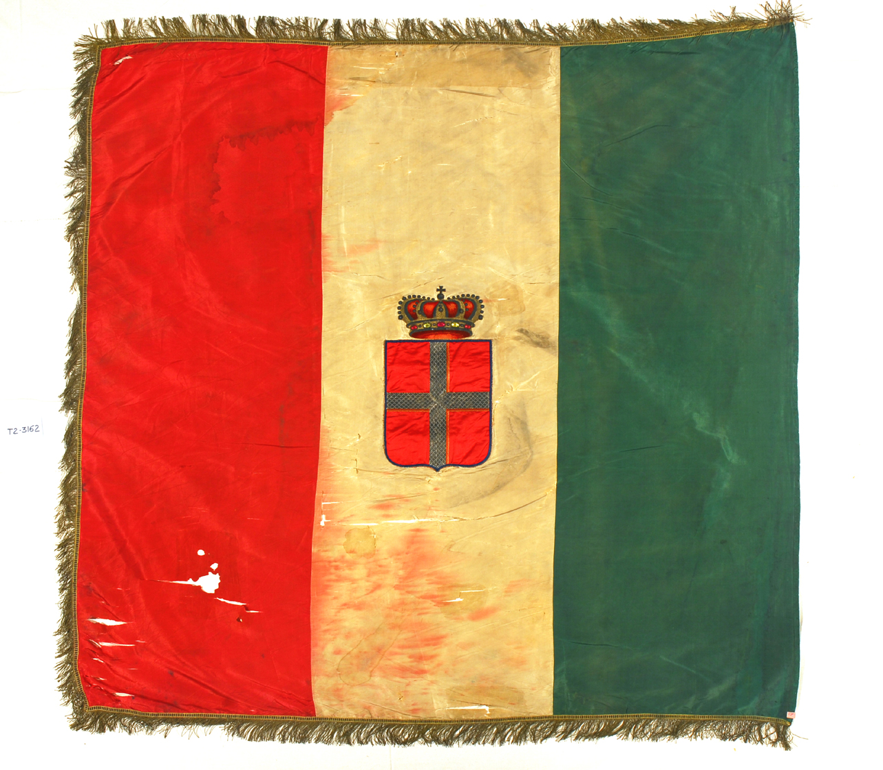 soggetto assente (bandiera) - manifattura italiana (metà sec. XIX)