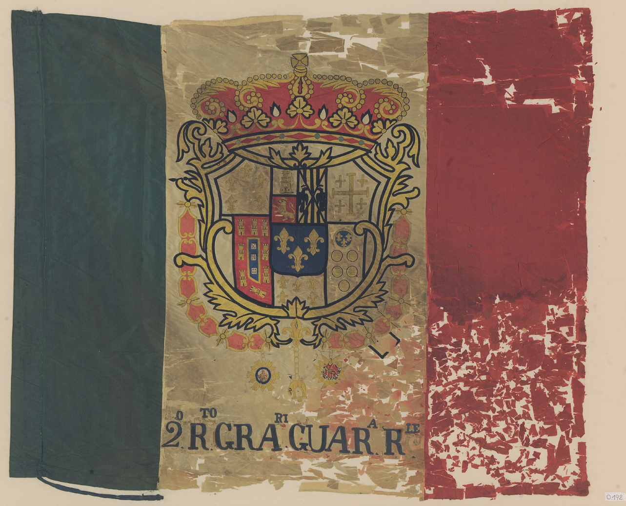 soggetto assente (bandiera, insieme) - manifattura Italia meridionale (terzo quarto sec. XIX)