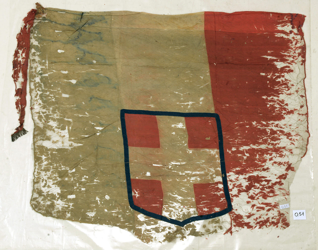 soggetto assente (bandiera, insieme) - manifattura torinese (metà sec. XIX)