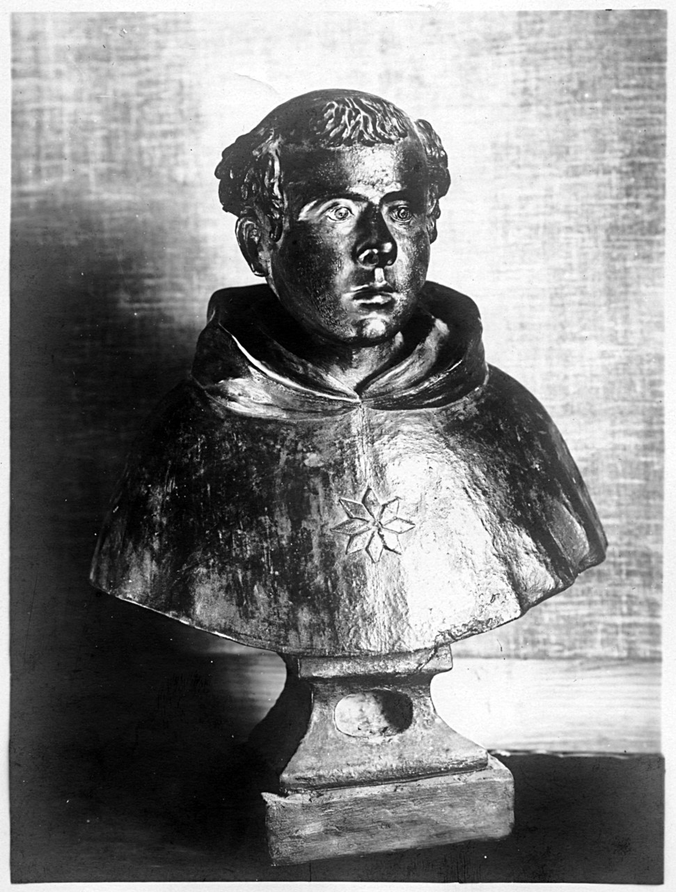 Collocazione ignota - Busto di monaco in terracotta (negativo) di Gabinetto fotografico del Polo Museale Fiorentino (laboratorio) - ambito toscano (primo quarto XX)
