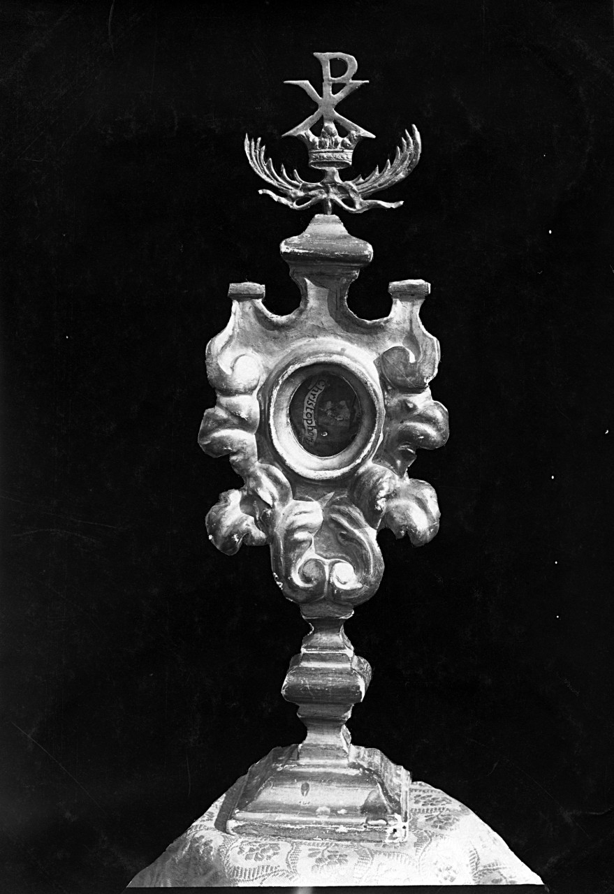 Badia Tedalda - collocazione ignota - reliquiario ad ostensorio; legno (negativo) di Gabinetto fotografico del Polo Museale Fiorentino (laboratorio) - bottega tscana (primo quarto XX)