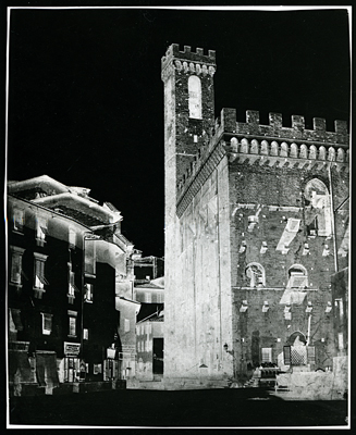 Firenze - Il Palazzo del Bargello ripreso da piazza San Firenze (negativo) di John Brampton Philpot (metà XIX)