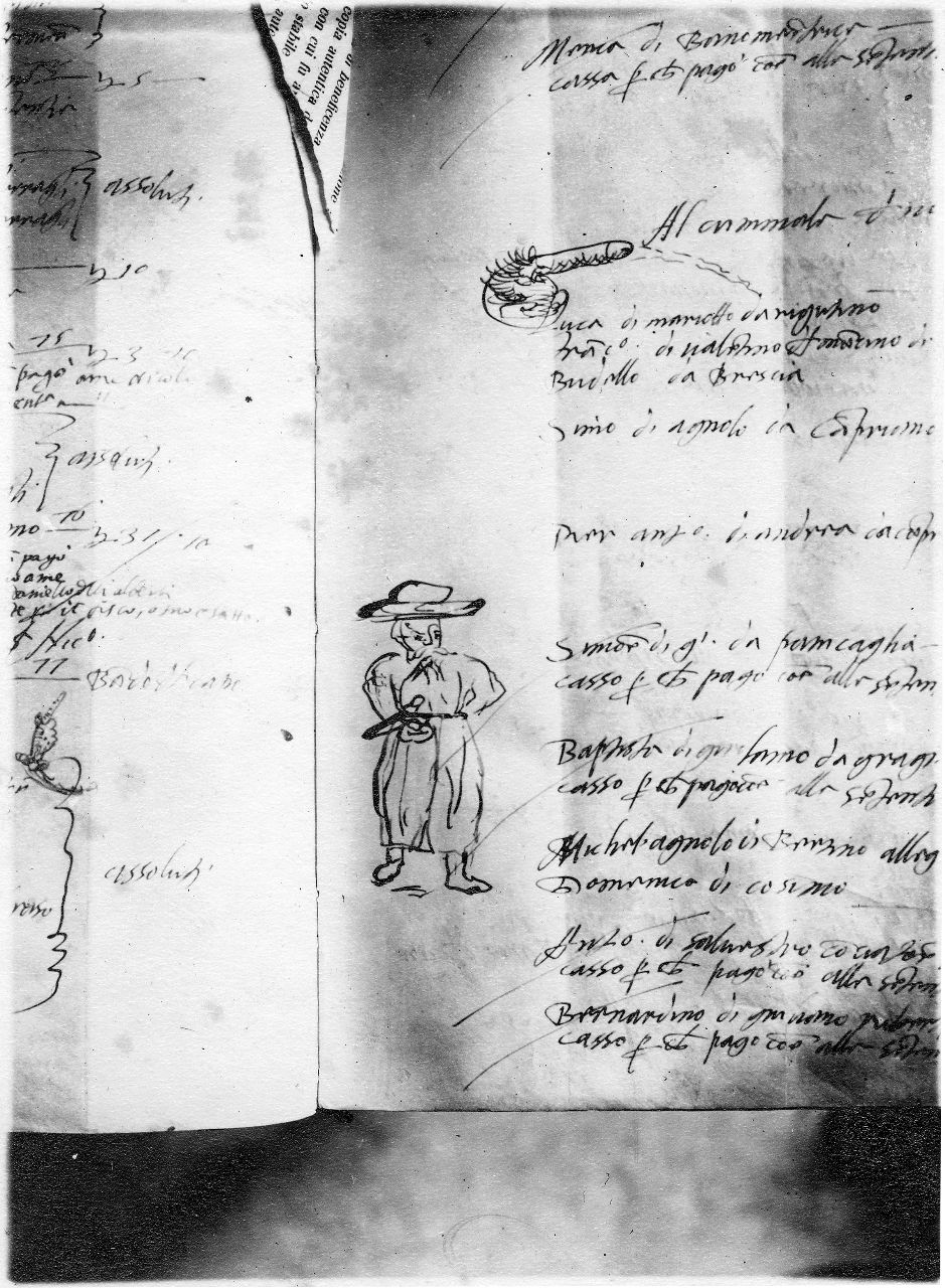 Arezzo - Biblioteca - particolare di Pergamena (negativo) di Gabinetto fotografico del Polo Museale Fiorentino (laboratorio) - bottega aretina (inizio XX)