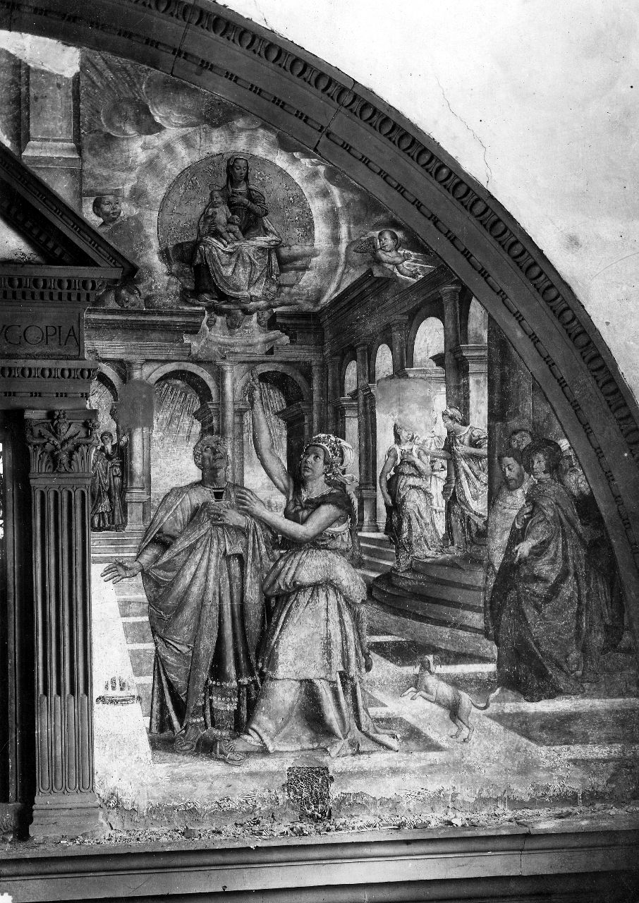 Arezzo. Chiesa SS. Annunziata. Visione di Ottaviano (negativo) di Soggi Niccolò, Gabinetto fotografico del Polo Museale Fiorentino (laboratorio) (inizio XX)