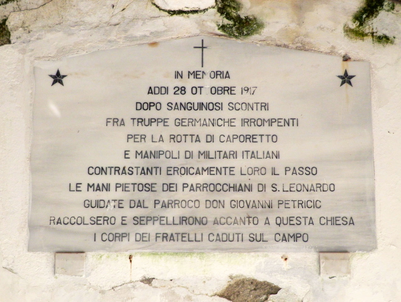 soggetto assente (lapide commemorativa ai caduti, opera isolata) - ambito friulano (primo quarto XX)