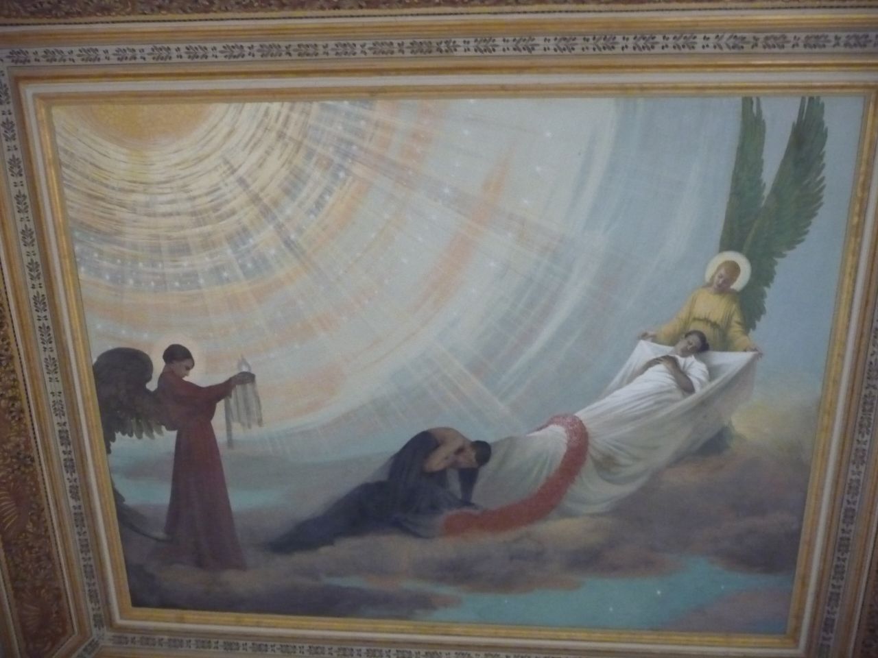 allegoria della morte del soldato (dipinto, complesso decorativo) di Villani Rodolfo (attribuito) (XX)