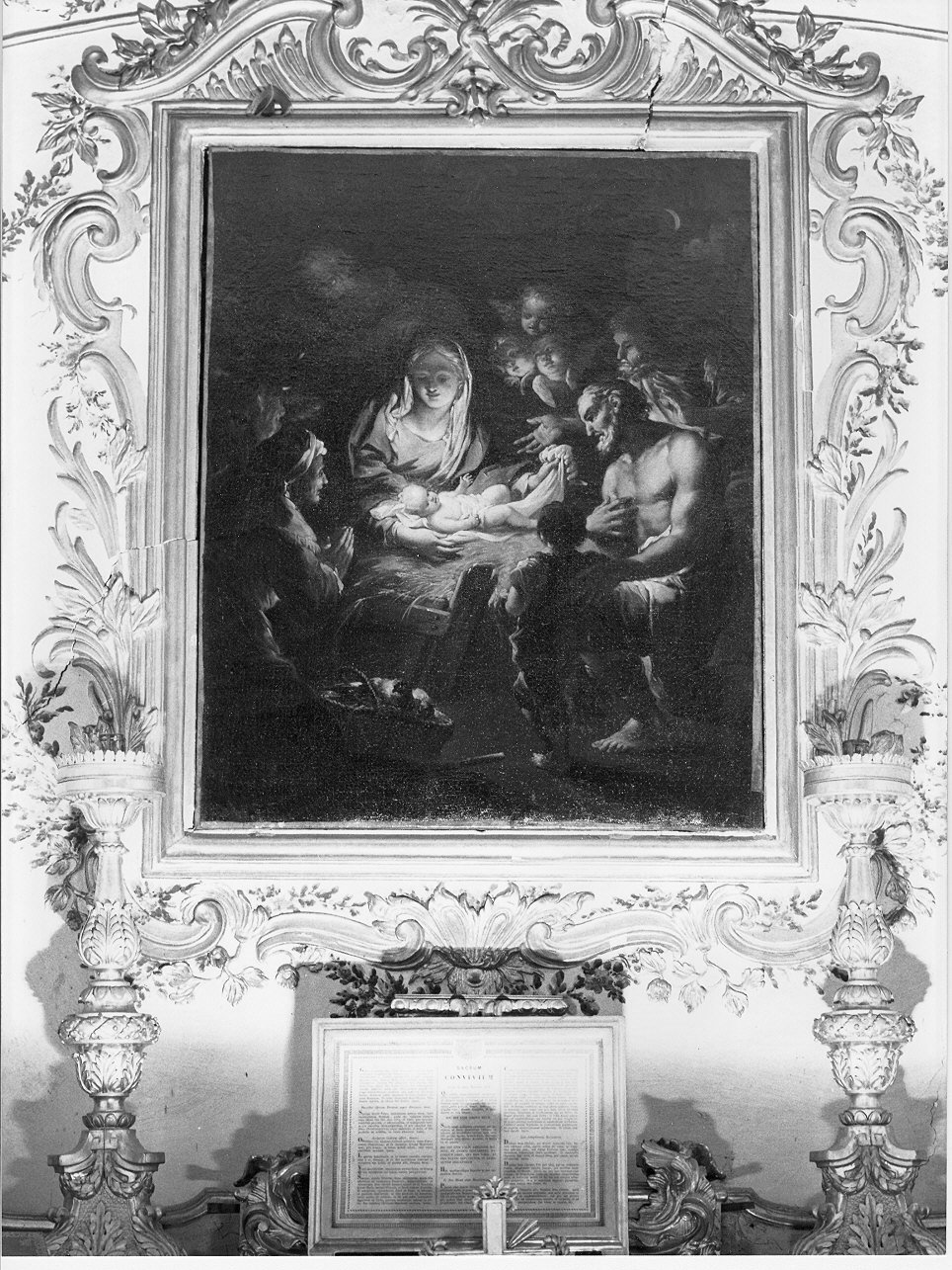 Adorazione dei pastori, Presepio (dipinto, opera isolata) - ambito emiliano (metà sec. XVII)