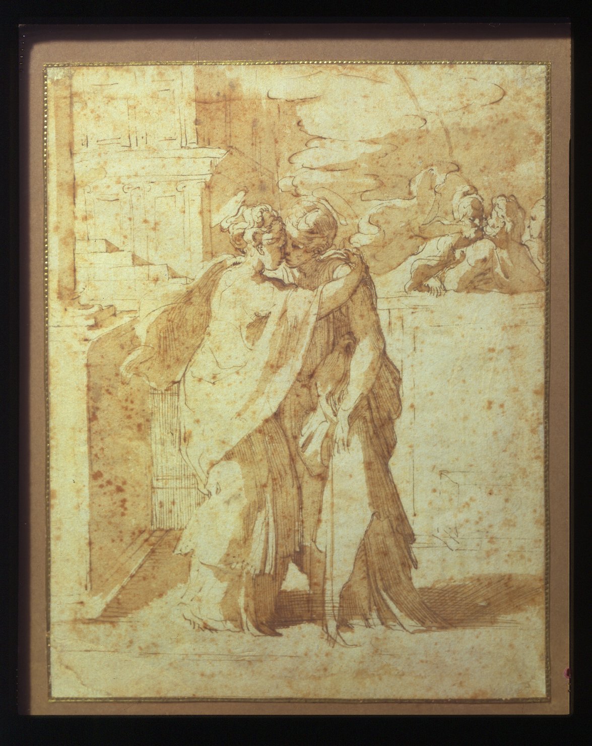 Visitazione (disegno, opera isolata) di Mazzola Francesco detto Parmigianino (sec. XVI)