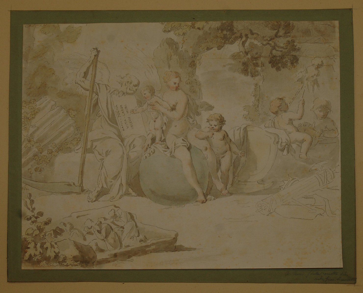 allegoria dell'Umana Fragilità (disegno, opera isolata) di Bossi Benigno (sec. XVIII)