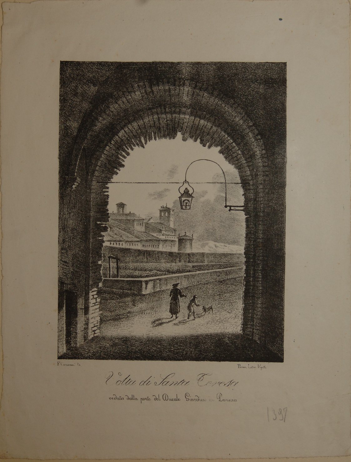 veduta di Parma (stampa) di Vigotti Luigi, Cornazzani Francesco (sec. XIX)