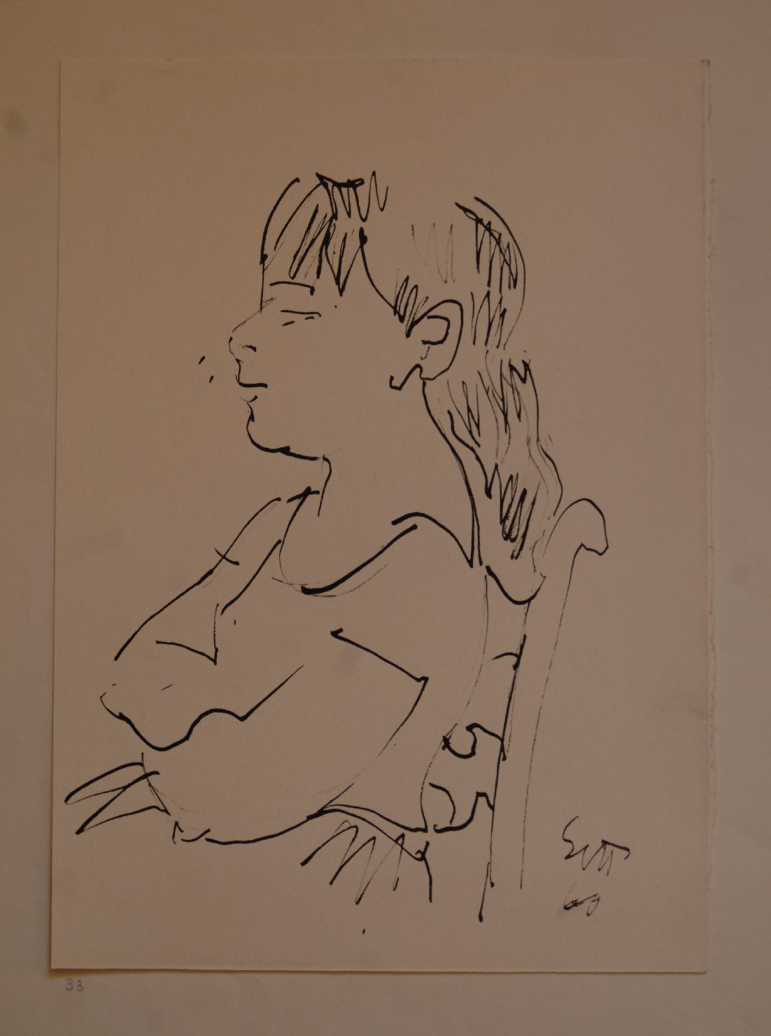 ritratto (disegno, opera isolata) di Settala Giorgio (sec. XX)
