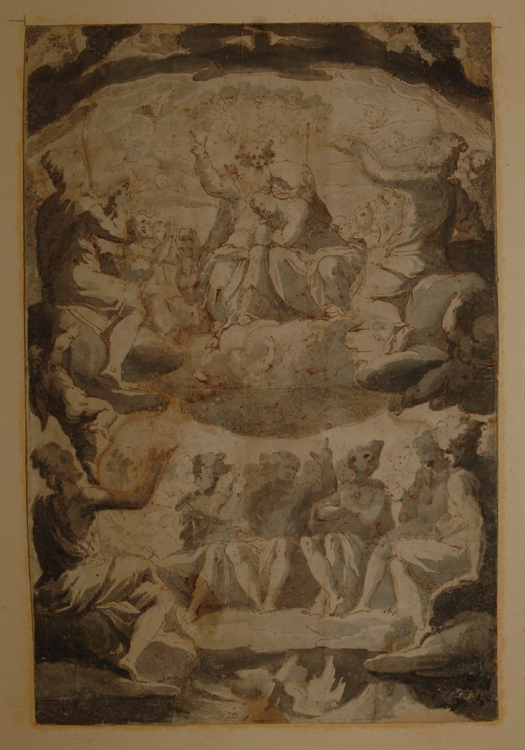 Paradiso (disegno preparatorio, opera isolata) di Trotti Giovan Battista detto Malosso (sec. XVI)