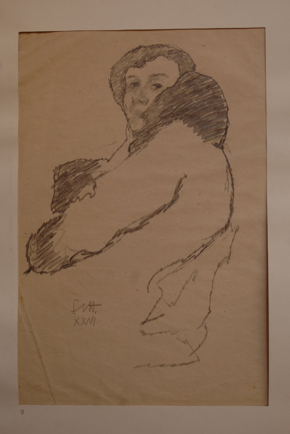 figura di donna (disegno, opera isolata) di Settala Giorgio (sec. XX)