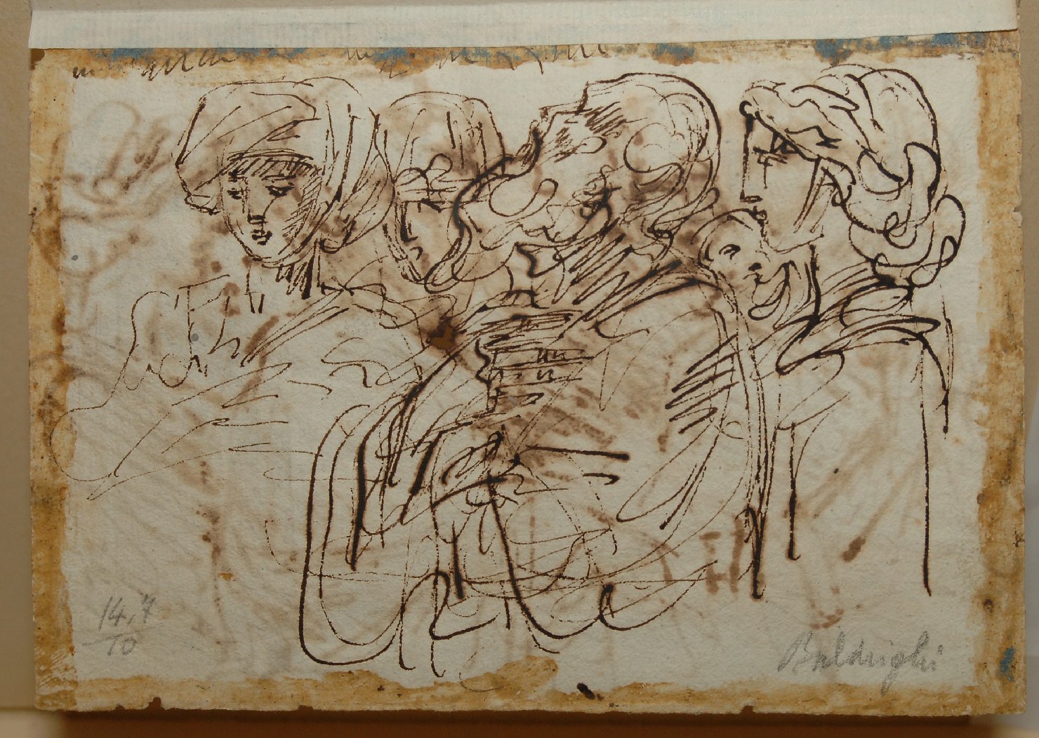 studio di figure (disegno preparatorio) di Martini Biagio (sec. XIX)