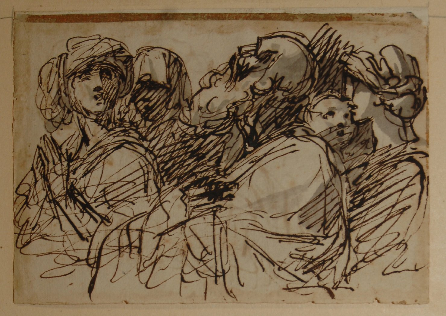 studio di figure (disegno preparatorio) di Martini Biagio (sec. XIX)