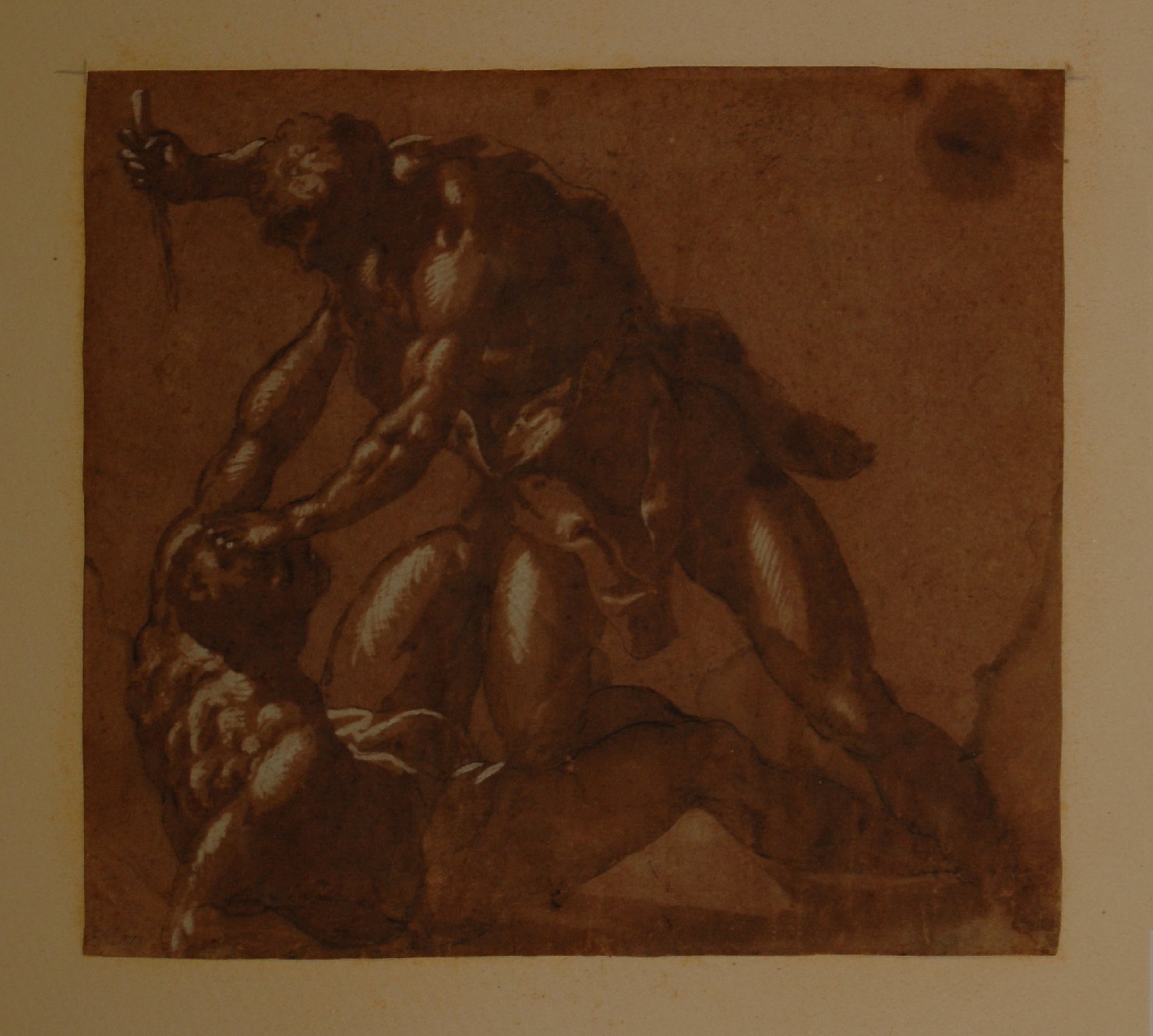 Caino uccide Abele (disegno, opera isolata) di Pippi Giulio detto Giulio Romano (attribuito) (sec. XVI)