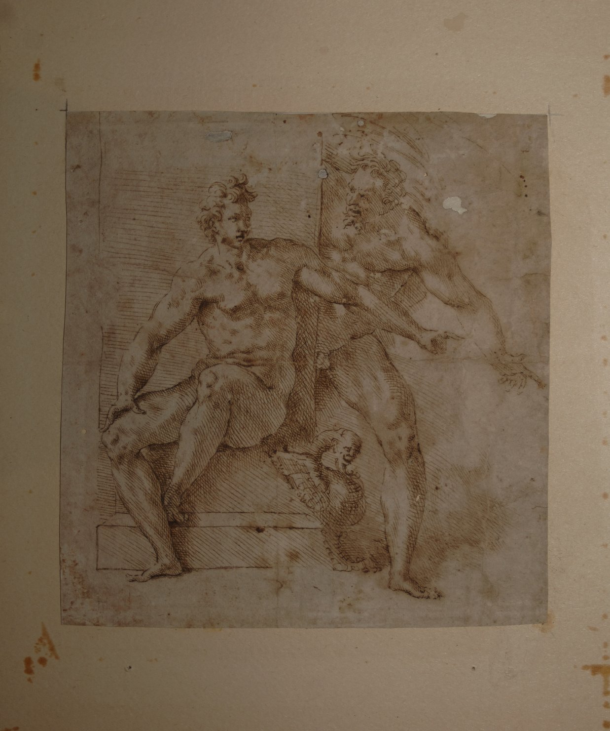 nudi maschili (disegno, opera isolata) di Pippi Giulio detto Giulio Romano (attribuito) (sec. XVI)