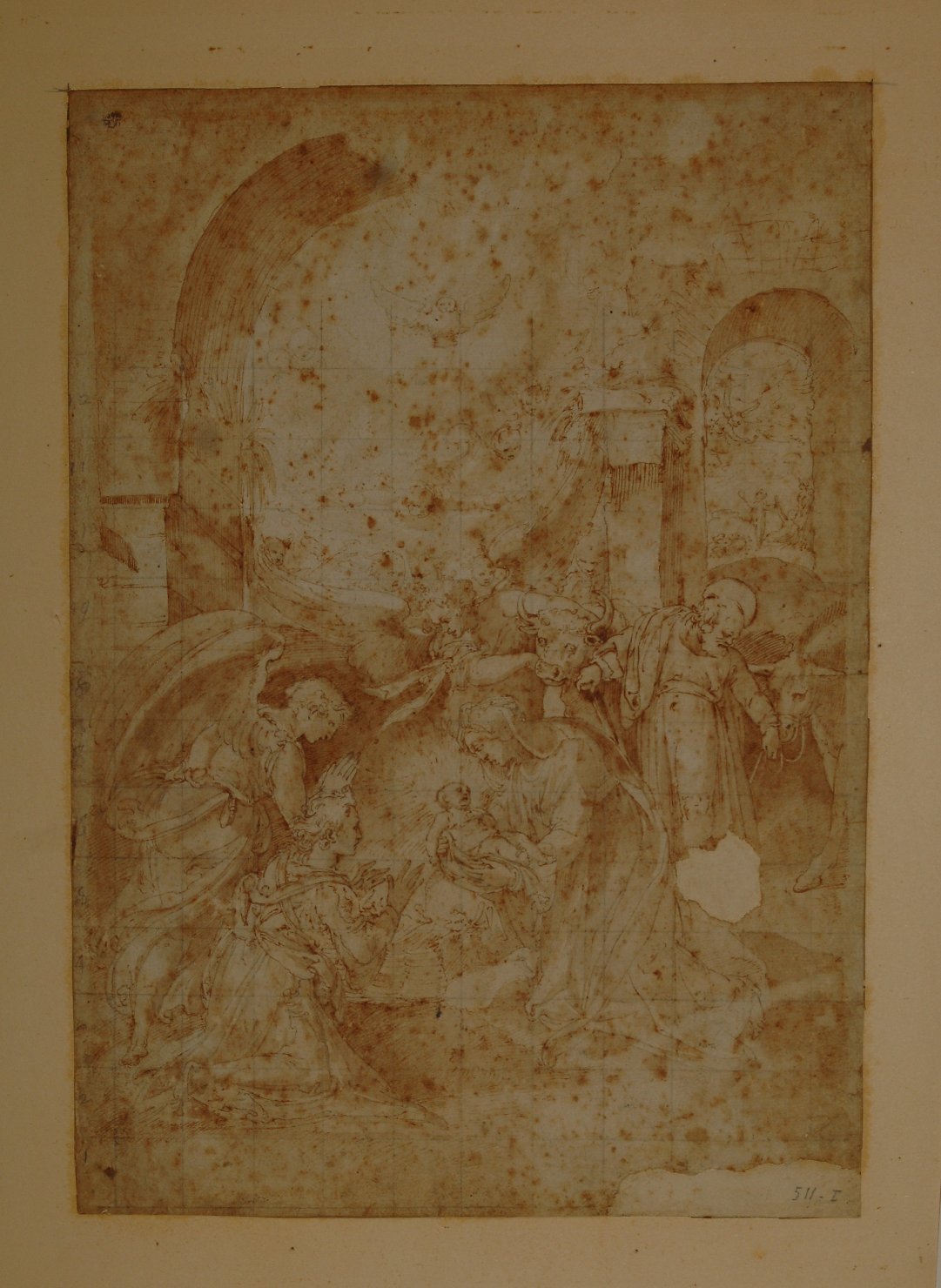 nativita' di Gesu' (disegno) di Zuccari Federico (secc. XVI/ XVII)