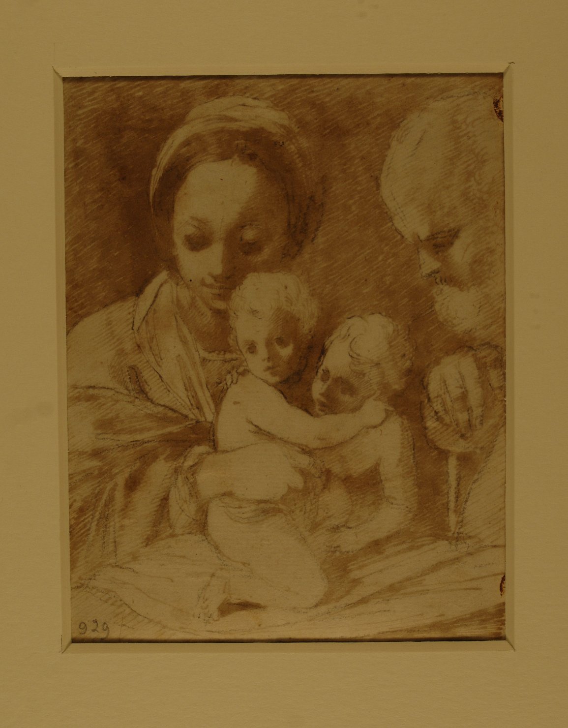 Sacra Famiglia con San Giovannino (disegno, opera isolata) di Schedoni Bartolomeo - ambito emiliano (sec. XVIII)