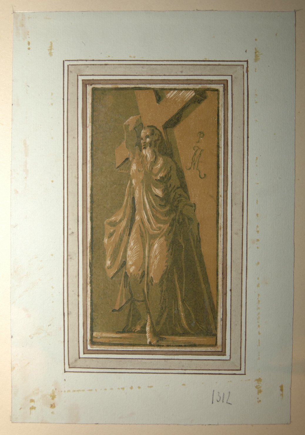 San Filippo (stampa controfondata tagliata) di Zanetti Anton Maria il Vecchio, Mazzola Francesco detto Parmigianino (sec. XVIII)