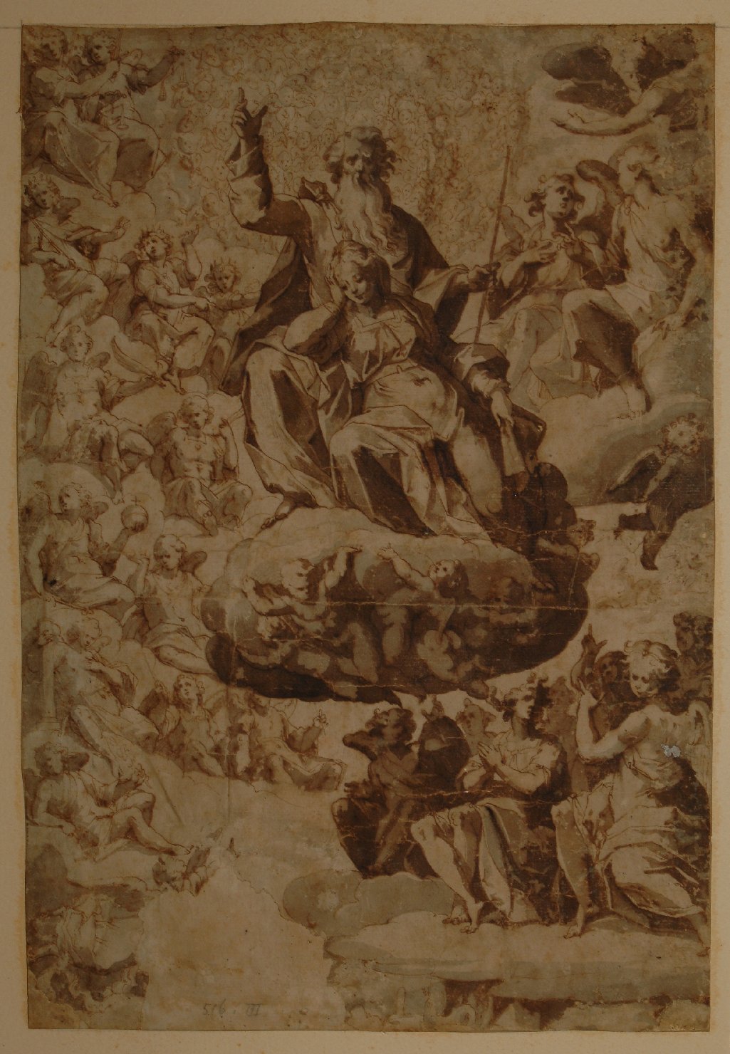 il Paradiso (disegno preparatorio, opera isolata) di Trotti Giovan Battista detto Malosso (secc. XVI/ XVII)