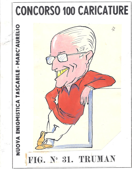 Harry S. Truman (disegno, opera isolata) di Vighi Vittorio (attribuito) (sec. XX)