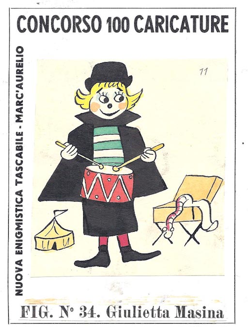 Giulietta Masina (disegno, opera isolata) - ambito italiano (sec. XX)