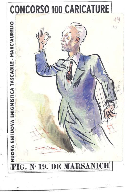 Augusto De Marsanich (disegno, opera isolata) di Colizzi Gioacchino detto Attalo (attribuito) (sec. XX)