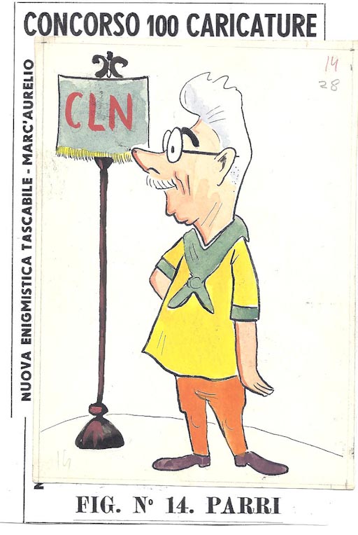 Ferruccio Parri (disegno, opera isolata) di Castellano Franco (attribuito) (sec. XX)